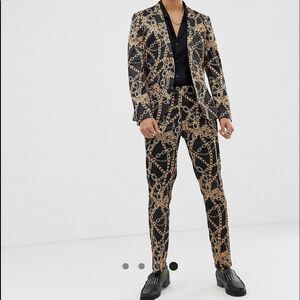 Gold Chain All Over Print 2pc Suit